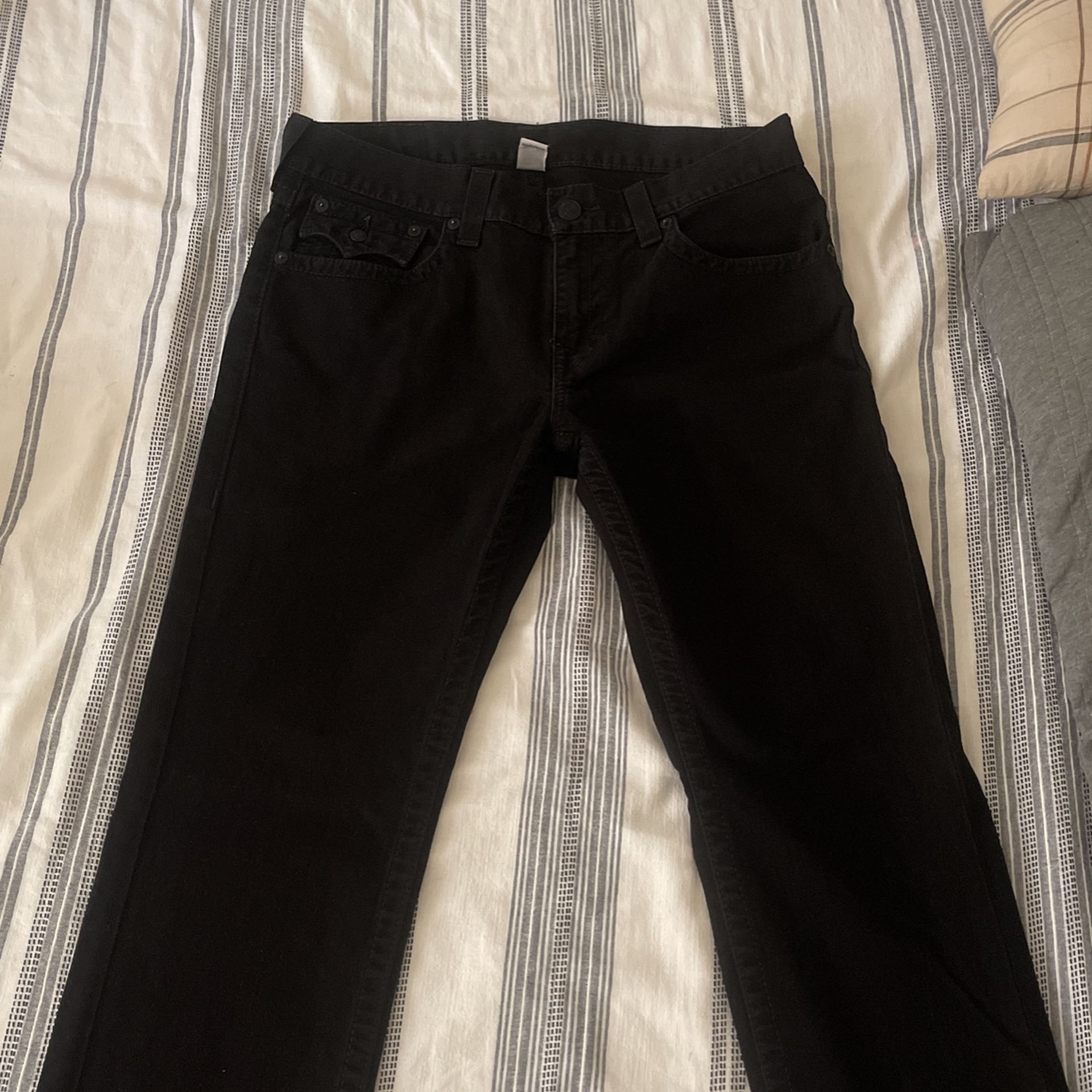 True Religion Black Skinny Jeans Size 34