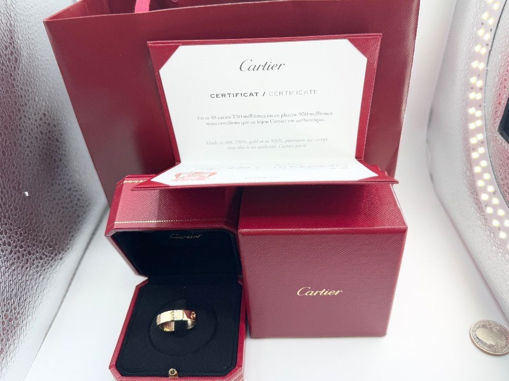 Authentic Cartier Love Ring 18k Yellow Gold 5.5mm Band Size 65 US 11 W/ Box, Bag & Paperwork 11052755