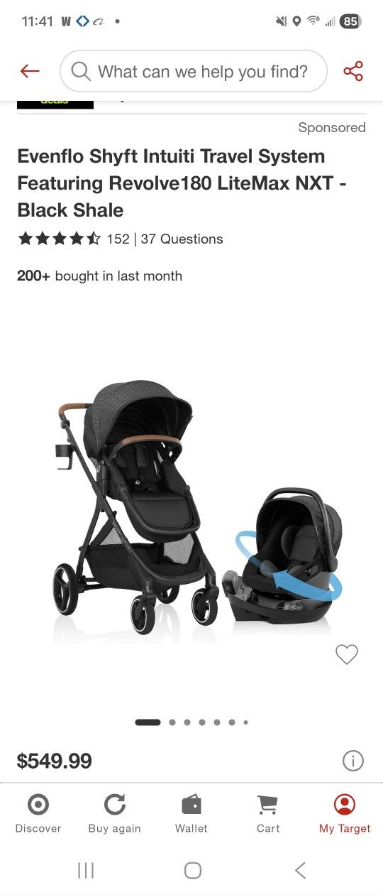Evenflo Shyft Intuiti Travel System