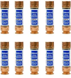 10-Pack New ECNR-25 ECNR-25A 250Vac Time Delay Fuse,ECNR-25 Current Limiting Class RK5 Cartridge Fuse