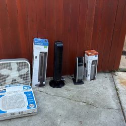 Fans, heater