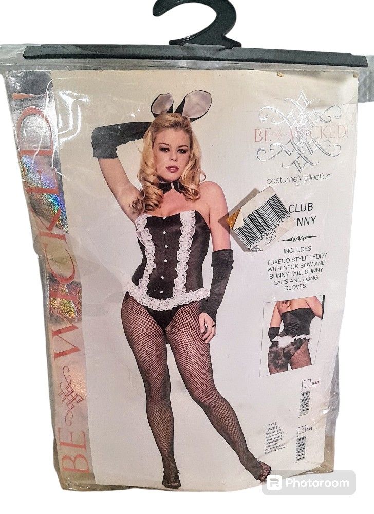 Women's Club Bunny Halloween Costume Size M/L