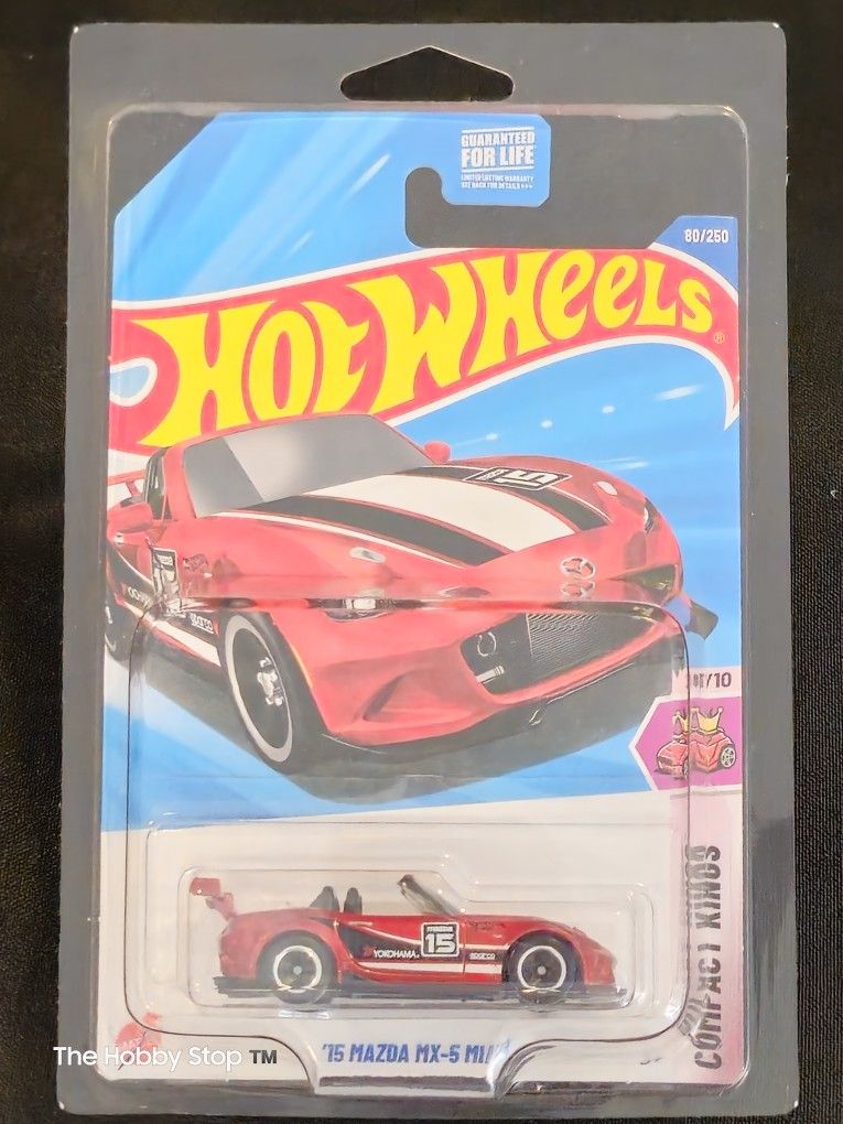 Hotwheels $10 Red Miata, Protective Display Case Included