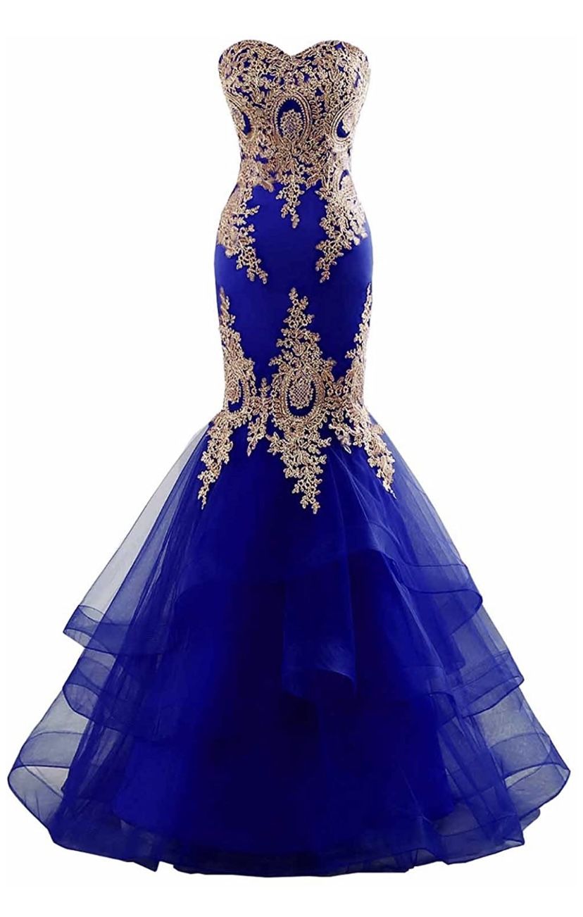 Changuan Mermaid Evening Dress for Women Backless Formal Long Prom Dresses with Embroidery