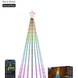 Govee Christmas Cone Tree Lights, 6ft 316 LEDs RGBIC Christmas Tree Lights with Smart App Control, IP67 Waterproof Outdoor String Lights for Xmas Deco