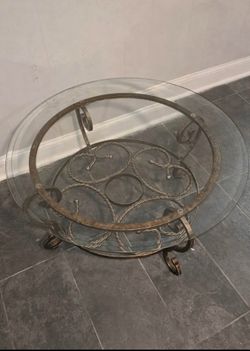 Glass coffee table