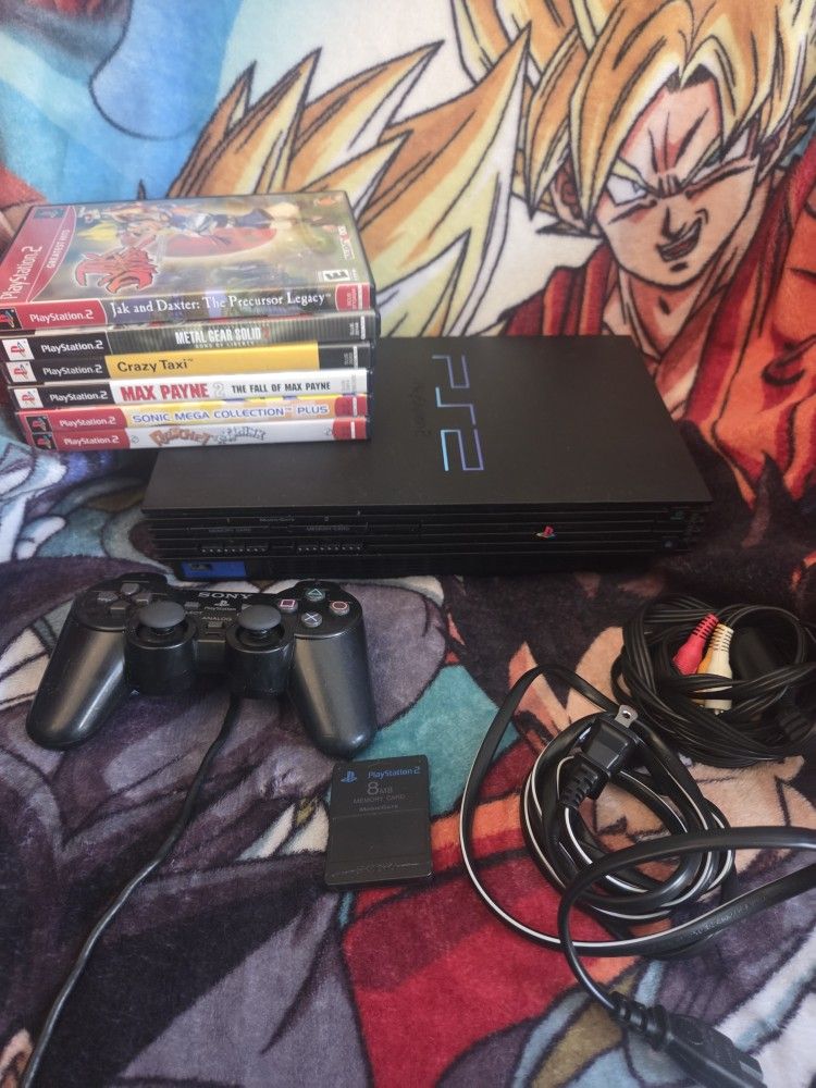 Sony Playstation 2 Console with 6 Games