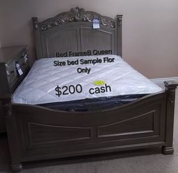 New Bed Frame Queen Size bed Sample Flor Only $200 cash