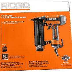 Pneumatic 18-Gauge 2-1/8 in. Brad Nailer with Bag. 