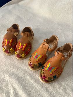 Mexican Leather Sandals Size 10 Kids