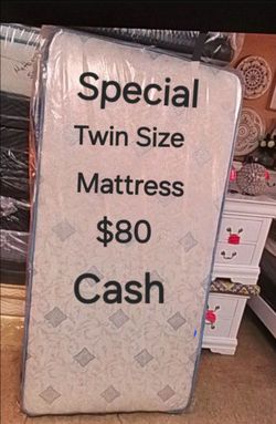 Special Twin Size Mattress Only $80 cash