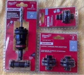 Milwaukee QUIK-LOK Hole Saw Arbor Set