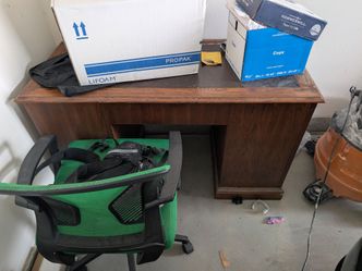 Free desk and swivel chair