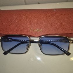 Cartier blue framed shades