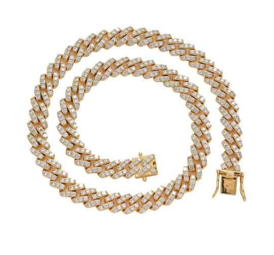 Chain Gold Plated With CZ 
Chain Length18"
