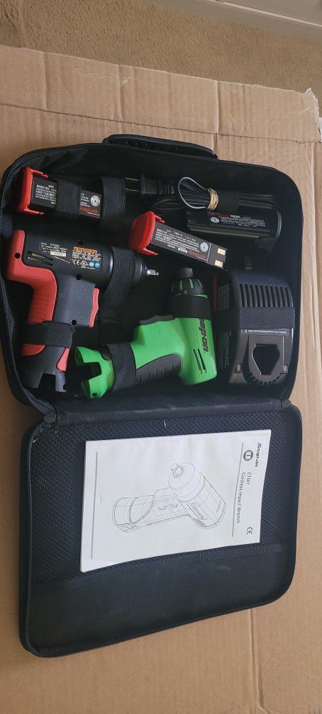 SNAP.ON CT561 3/8" IMPACT WRENCH 7.2v ,& CTS561CLG Cordless Screwdriver 7.2v