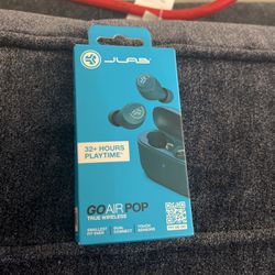 JLab Go Air Pop Bluetooth Earbuds, True Wireless with Charging Case, Teal