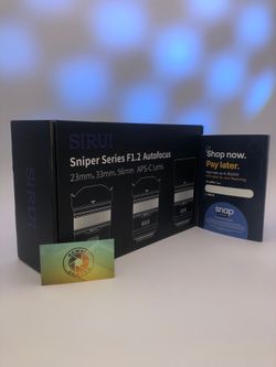 Sirui Sniper Series f1.2 autofocus 3lens Kit only at Downey Camera