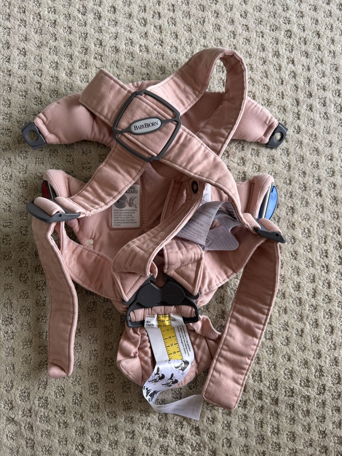 BabyBjörn Bouncer Bliss, Cotton, Petal Quilt, Dusty Pink