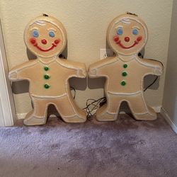 Vintage Plastic Gingerbread Men