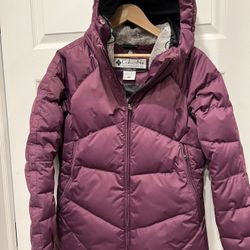 COLUMBIA Omni Heat Down Winter Jacket Parka Coat w Hood Womens Medium - $55