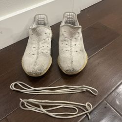 adidas Yeezy Boost 350 White Beige Knit Low Top Men's Sneaker Lace Up