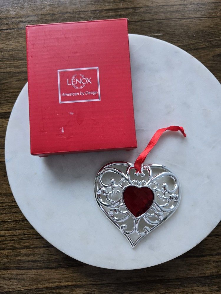 Lenox Heart Silverplate Ornament