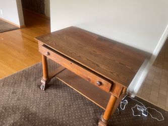 antique library claw table