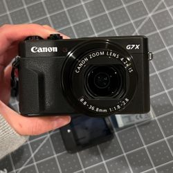 Canon PowerShot G7X Mark II with batteries
