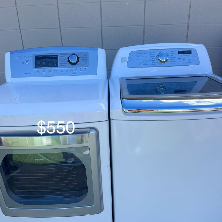 (Used normal wear) beautiful Kenmore Washer And GE Dryer (1 Year Warranty)