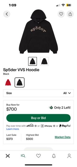 Authentic vvs spider hoodie USED