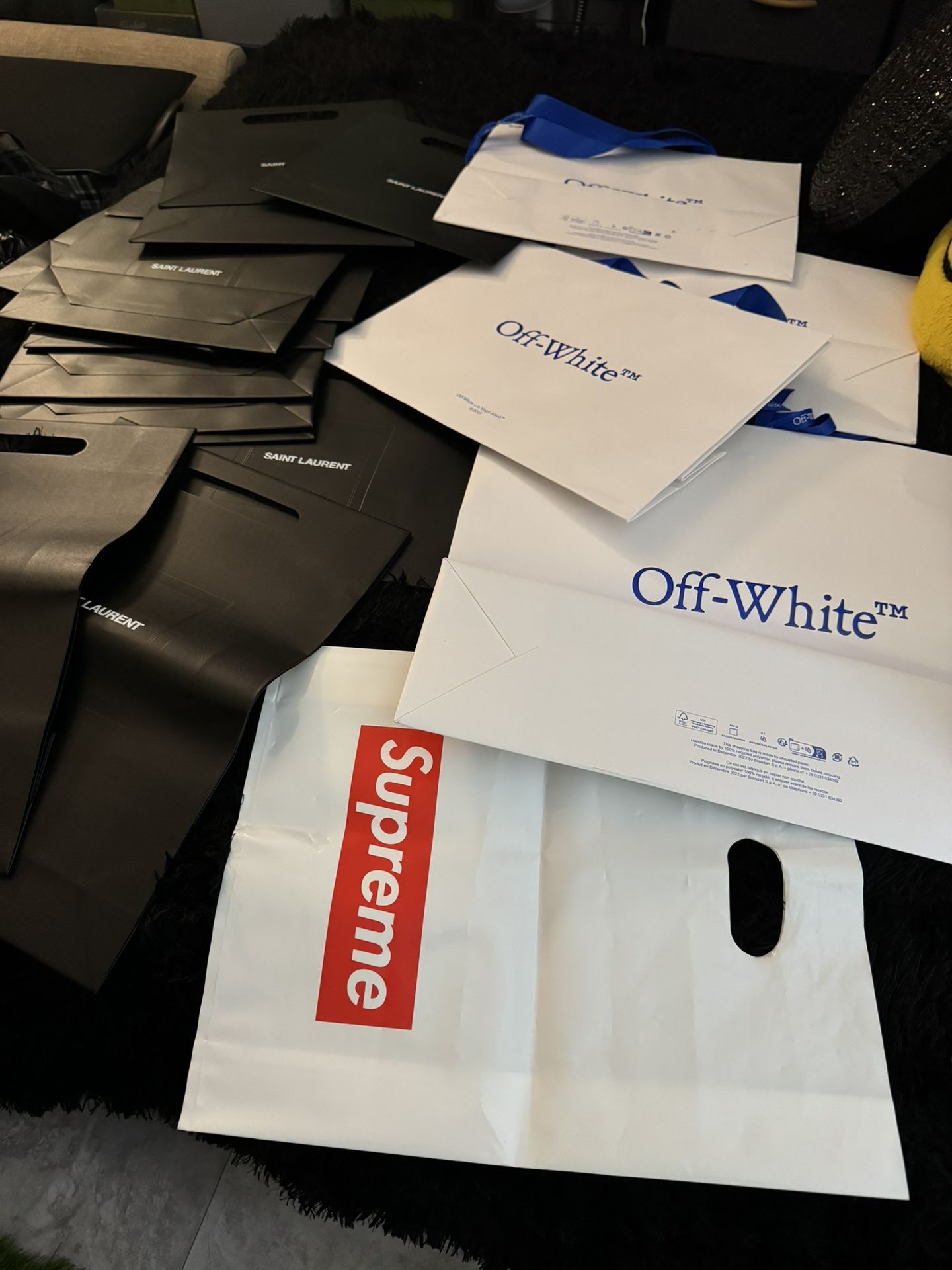 High Fashion Retail Bags Saint Laurent Off White Supreme