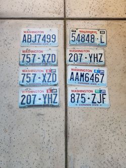 Washington State License Plates