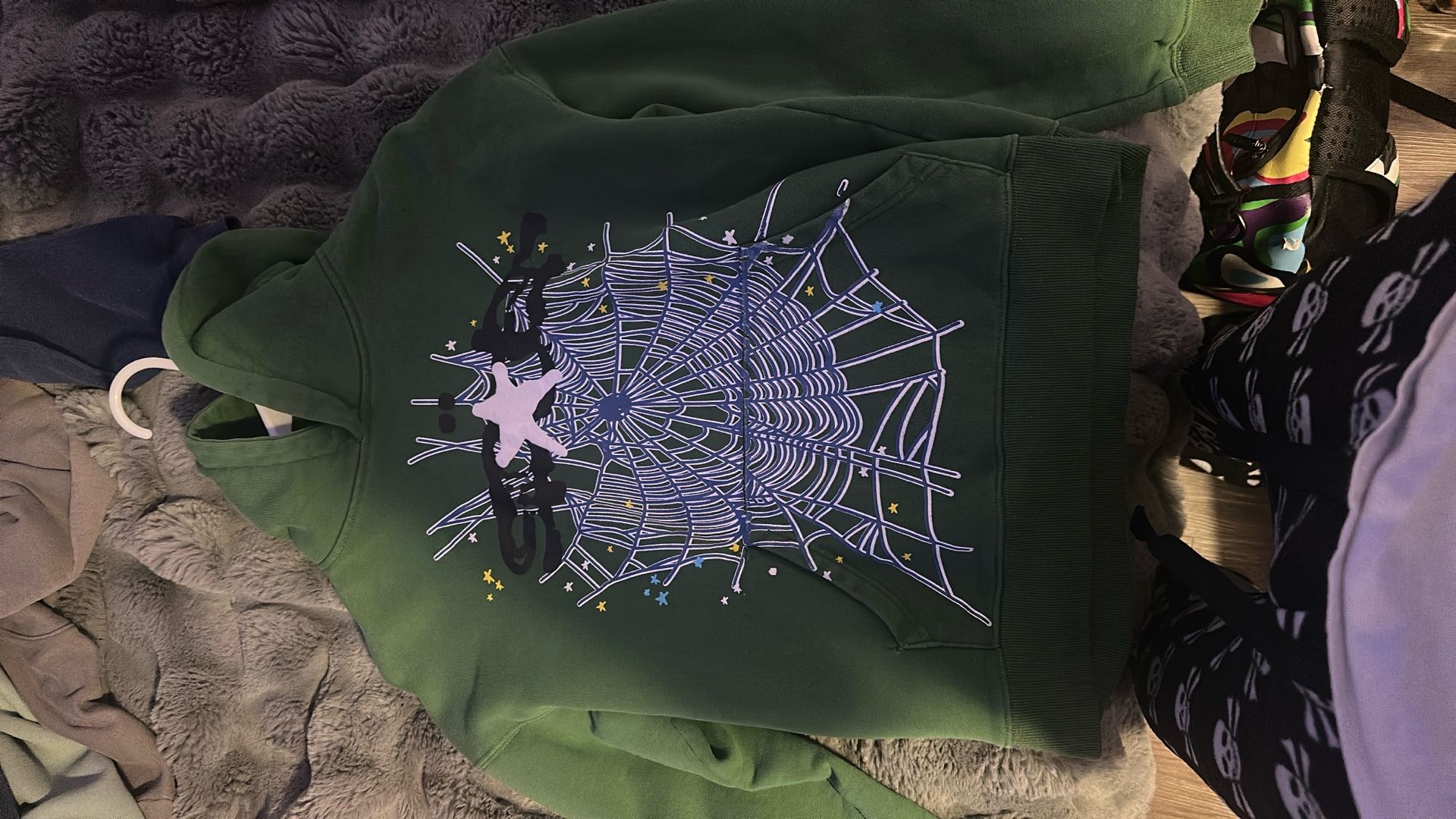 green sp5der hoodie