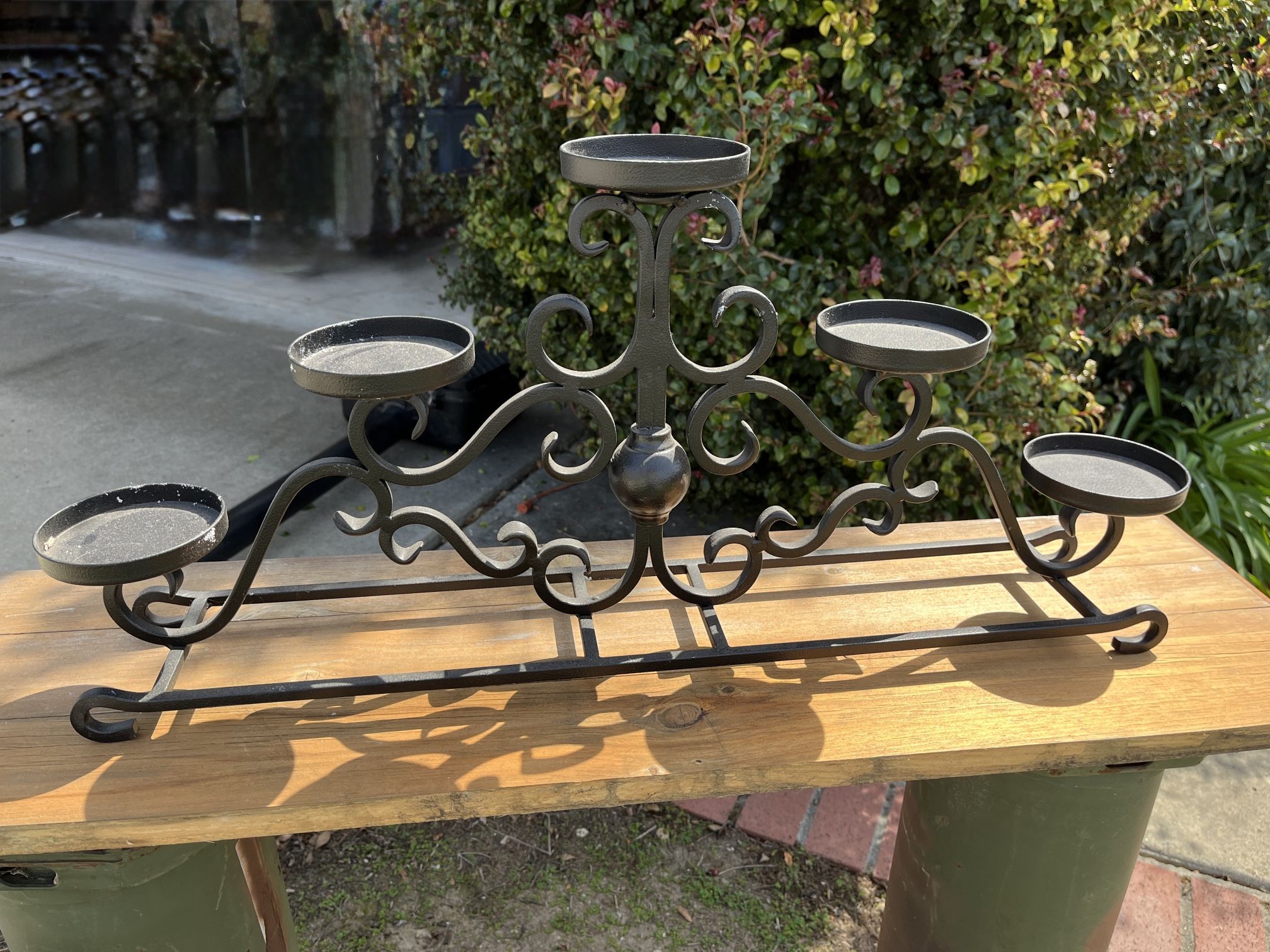 Black Iron Candle Holder