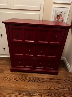 Wood dresser RED rare piece Costco product