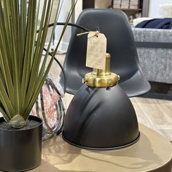 {ONE} Fellows 1 - Light Single Dome Pendant. Blacked bronze and brass.  9.25'' H X 8'' W X 8'' D MSRP $150. Our price $44 + sales tax  