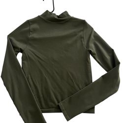 AURA long sleeve dark green top 