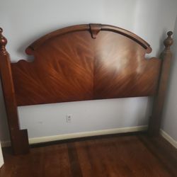 King Size Wooden Head Board And Footboard 