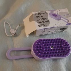 Electric misting cat massage brush