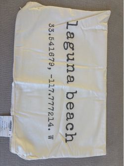 Laguna Beach Decorative Pillow Cover – 13” x 20” – Neutral Coastal Style