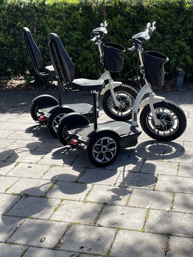Euro Scooter Goes 23 Mph With Chargers And Baskets Goes 23 Mi Per Hour Cost $4500 New New 1700 Each Weight Capacity 380 Lb