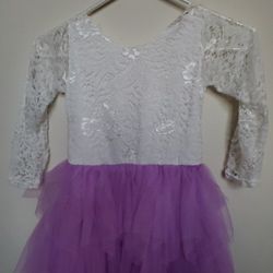 Purple & White Dress