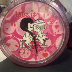 Precious Moments Love Is… The First Kiss Clock Vintage 