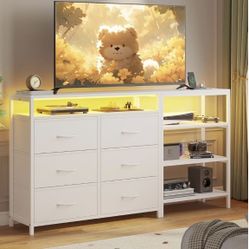 TV Stand for 60 Inch TV & Charging Station