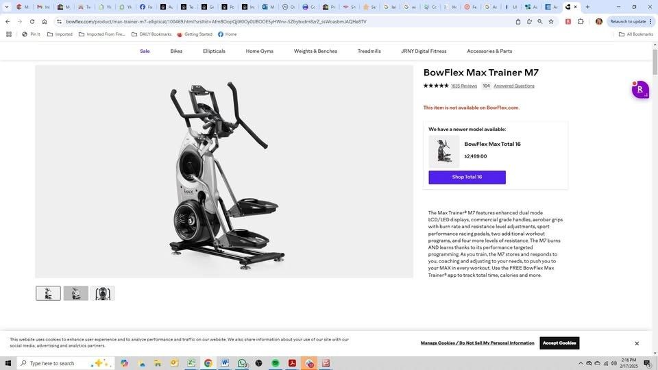 Bowflex Max Trainer M7