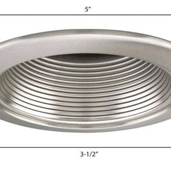 Progress Lighting 4 in. Brushed Nickel Recessed Baffle Trim