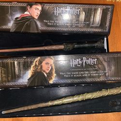 The Noble Collection Harry Potter & Hermione Granger Illuminating Wands