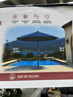 Sunvilla 11' round solar umbrella