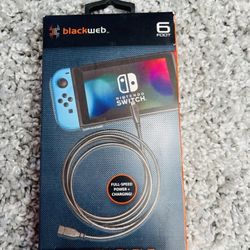 Nintendo Extension Charging Cables Switch 6' Switch Blackweb Electronics